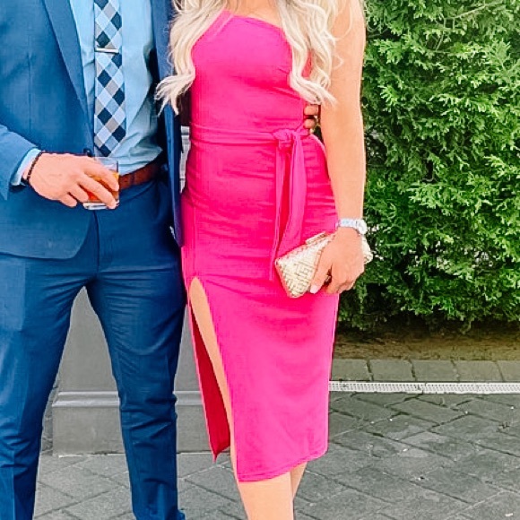 Hello Molly Sold Out Fuchsia Midi Dress 